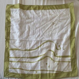 Nina Ricci Olive and White Scarf